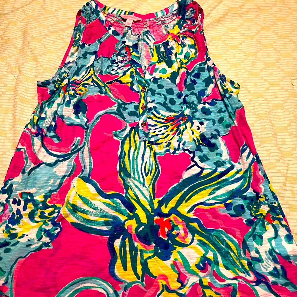 Lilly Pulitzer tank top- sz Large. Floral.